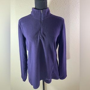 Eddie Bauer Purple Half-Zip Performance Fleece Women’s Size Large